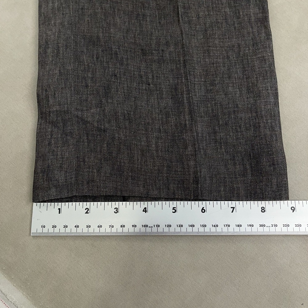 Ermenegildo Zegna Pants Mens 34x32 Gray 100% Linen Straight Leg Dress Business - Picture 14 of 15